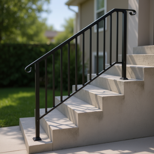 Rampe d'escalier extérieure en fer noir mat Artisasset, 4 niveaux, pour usage extérieur - Product Image 2