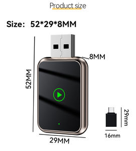 Convertisseur universel 2 en 1 CarPlay Android Auto, adaptateur vidéo pour voiture, dongle CarPlay sans fil USB - Product Image 2