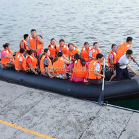 Yacht de sport pour 36 personnes de 8 mètres Bateaux gonflables ASM-800 de sol en aluminium Ponton électrique à flotteur Tube Fabrication soudée à vendre
