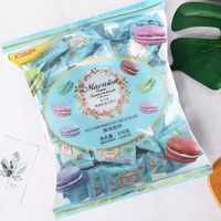 376g Macarons sandwichs, biscuits croustillants fourrés à la crème, en-cas sucré exotique, sac en gros