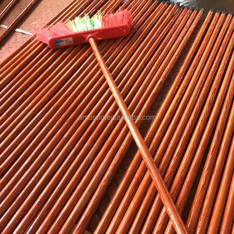 High品質工場価格木目デザイン木製のほうきスティック床ワイパー