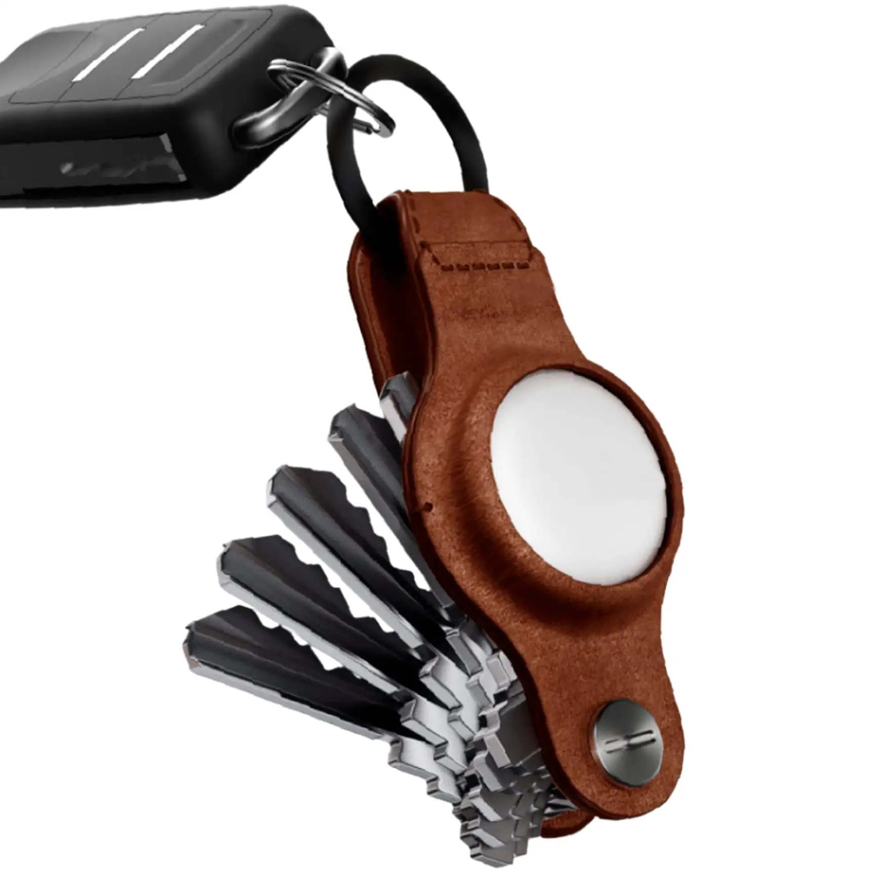Porte-étui en cuir personnalisé pour animaux de compagnie porte-étiquette aérienne porte-clés en cuir véritable porte-clés étiquette pneumatique