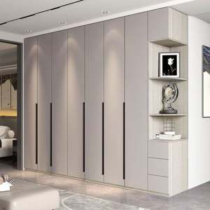 Armoire à balançoire en bois moderne avec porte en verre, assurance qualité, pliable pour hôtel, cuisine, chambre à coucher, meubles prêts à assembler - Product Image 1