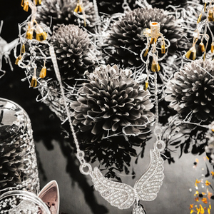 Sterling Silver 925SILIVER Wings Necklace New Fashion Pendant Necklaces for Women with Link Chain for Engagement Gift - Product Image 2