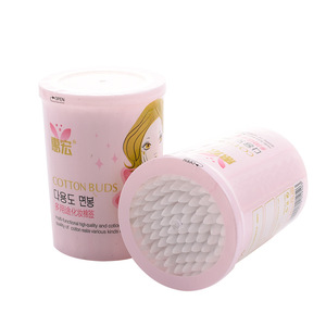 Bâtonnets de coton à usage général, à tige en bois, forme ronde, simple couche, pour démaquillage et nettoyage - Product Image 2