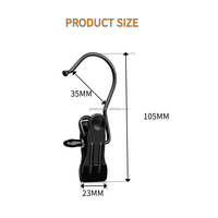 Portable noir blanchisserie crochets suspendus Clips épingles à linge placard cintre organisateur enduit Clip métal cintre
