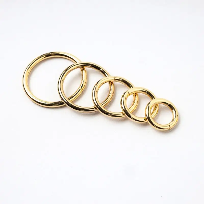 Custom Bag Accessories Logo Spring Snap Key Ring Clip Hook O Ring Handbag Round Metal O Ring