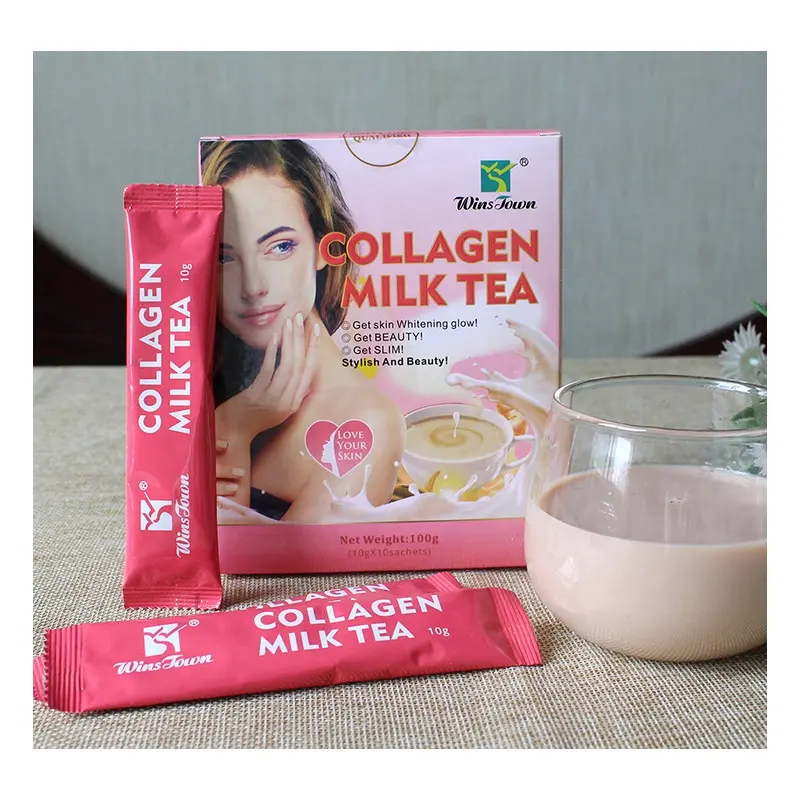 Suplemento alimentar anti-idade Winstown colágeno leite chá clareamento da pele produto alimentar suplemento em pó personalizado fabricante de fábrica OEM
