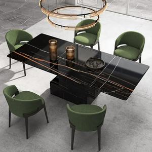 Shann-mesa de comedor de mármol, nuevo diseño, 2 asientos, 10 asientos, color negro - Product Image 3