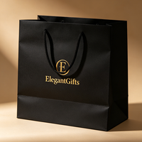 Sacs de shopping de luxe Ching TA, sacs en papier avec votre propre logo en carton ivoire avec laminage brillant pour les pochettes de cadeaux de mariage