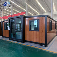 Casa Contenedor Expandible de Lujo de 2 Pisos, 20x40 pies, Triple en Uno, con Espacio de Trabajo, Villa Modular Prefabricada para Vida en Resort