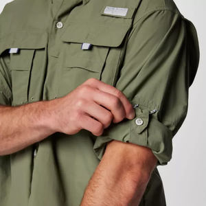 เสื้อเชิ้ตตกปลาแบบติดกระดุมลายปลาแบบตะวันตก พร้อมลายหางปลา แบบสั่งทำพิเศษ ระบายอากาศได้ดี ป้องกันแสงแดด UPF50  บางเบา ตลกขบขัน เหมาะสำหรับการแข่งขัน - Product Image 4