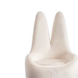 กํามะหยี่คุณภาพสูงน่ารักกระต่ายสําเนียงเก้าอี้เบาะสีขาวเบาะเก้าอี้เด็กสําหรับห้องนั่งเล่น - Product Image 5