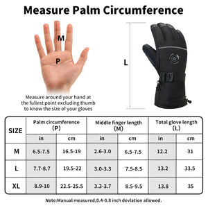 Guantes calefactores eléctricos para invierno, guantes calefactables para esquí, para acampar, pescar, cazar, motocicleta, impermeable, dedo dividido - Product Image 6