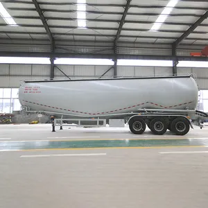 HUALU Factory 3 Axle 50 Cubic Powder Tanker Cement Trailer 60 Ton Bulk Cement Dump Tanker Semi Trailers