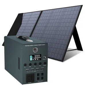 Batterie de stockage d'énergie solaire générateur d'énergie Portable 300w 153.6wh alimentation d'urgence polyvalente pour pêche Camping en plein air