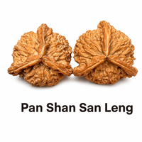Paire de noyaux de noix Wenwan Panshan Three Ridges naturels, rares, triangulaires, pour collection, écologiques, pour massage manuel et usage domestique