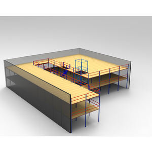 Промышленная полка шириной 2,4 м, черная стойка для хранения, Складская стеллаж, мезаниновые платформы для индивидуального Мезонинного пола - Product Image 5