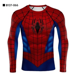 XIANGYU Maglietta a Compressione a Maniche Lunghe con Stampa 3D Ragno, Costume Cosplay da <span class=keywords><strong>Uomo</strong></span>, T-Shirt per Allenamento Atletico, Asciugatura Rapida, Fitness - Product Image 1