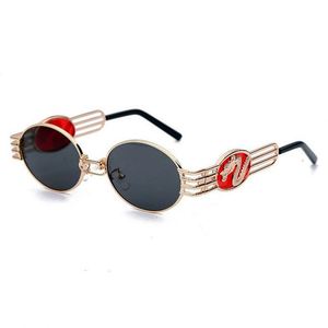 2020 New Trendy Vintage Metal Frame Round Shaped Men <b>Sunglasses</b> UV400 Man Steampunk <b>Sunglasses</b> - Product Image 4