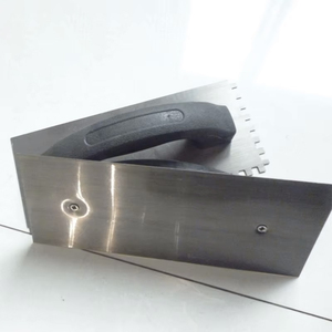 Truelle plate à lame en acier avec manche en plastique, bord carré, poignée ergonomique pour le plâtrage et les travaux de maçonnerie - Product Image 5