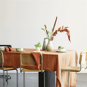 Table Cloth <b>Tablecloth</b> Morden Luxury Wedding Home Wholesale Customizable 140x140cm 100% Linen for Hotel Flax Linen 1 Piece Woven - Product Image 6