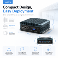 Computadora de Control sin Ventilador, Doble LAN, 2 COM, USB, Audio HD, VGA para Integración con Dispositivos PLC, Compatible con Windows y Linux, PC Industrial sin Ventilador