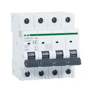 Qjc 6KA ตัดวงจรขนาดเล็กแบบรางโมดูลาร์, 1P 2P 3P 4P 63A 230V/415V DC สามารถปรับแต่งได้