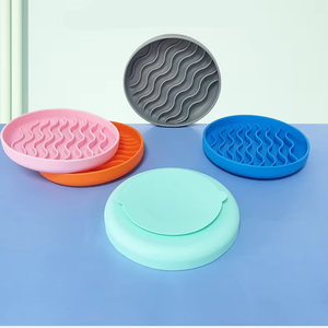 ชามอาหารสุนัขพร้อมแผ่นรองเลียกันลื่นแบบพกพาถ้วยดูดสำหรับสุนัขที่กินช้า - Product Image 3