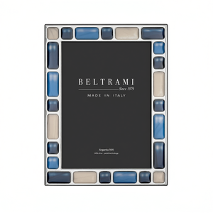 Beltrami Silver Photo <b>Frame</b> Rectangle Silver Plated Wood Structure Embossing <b>Printing</b> Durable Made in Italy Decorative Home Use - Product Image 2