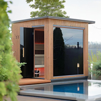 Sauna extérieur traditionnel Hamam infrarouge à 7 couleurs avec chauffage en verre