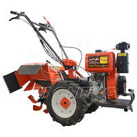 Motoculteur rotatif automoteur à 4 roues équipement de machines agricoles diesel avec tracteur à pied pour le fossé