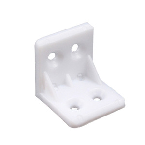 Supports d'angle en plastique de haute qualité en forme de L, angle droit de 90 degrés avec couvercles pour meubles et armoires, blanc - Product Image 5