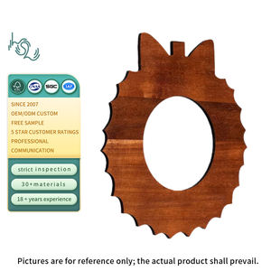 Plaque de base en bois de 20 cm pour mosaïque de Noël DIY, puzzle, peinture, argile, boue de neige, fait main - Product Image 1