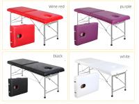 Table de massage pliable portable en cuir PU avec éponge haute densité pour salons de beauté, marque HTong, design contemporain
