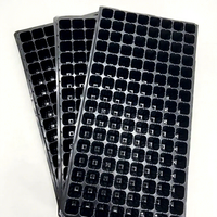 Plateau de semis en plastique à 128 alvéoles en PS, personnalisé par l'usine chinoise OEM, réutilisable pour la protection des racines en serre