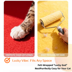 Lit de sommeil portable pour animaux de compagnie, motif de dessin animé du Nouvel An, doux, écologique, durable, en feutre, pour les gros félins - Product Image 5