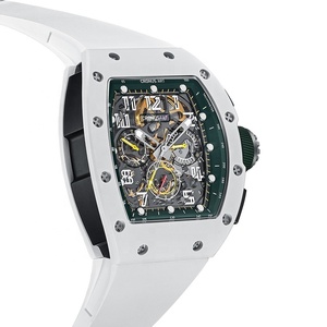 นาฬิกาข้อมือผู้ชายสุดหรู ดีไซน์ทรง Tonneau ระบบจักรกล ตัวเรือนคาร์บอน กระจกแซฟไฟร์กันรอยขีดข่วน พร้อมเข็มเรืองแสง - Product Image 6