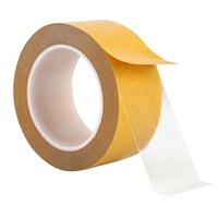 Matériau PET adhésif en silicone à haute adhérence Autocollant double face PET transparent Longueur robuste de 50m Collage fort