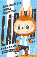 100% Original et Authentique pour Monster Popmart Labubu Série Football Argentine Boîte Mystère Équipe de Football PVC Monster Popmart Labubu