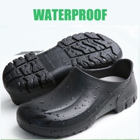 Chaussures de travail pour chef en EVA noir légères et souples pour hommes, antidérapantes, résistantes à l'huile, imperméables, pour restaurant, hôtel, cuisine, hôpital