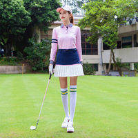 Vente en gros de chaussettes de sport dépouillées avec logo personnalisé Chaussettes de golf hautes sur le genou pour femmes et filles Chaussettes de compression 20-30mmhg