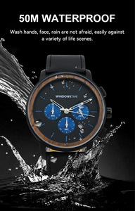 <span class=keywords><strong>Orologio</strong></span> Cronografo al Quarzo <span class=keywords><strong>da</strong></span> Uomo Personalizzato di Alta Qualità con Cinturino in Pelle e Acciaio Inossidabile, Design Semplice e Lussuoso - Product Image 2