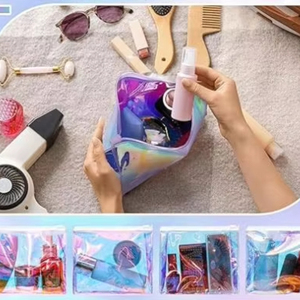 กระเป๋าใส่เครื่องสำอางแบบใส ตัวอย่างฟรี  กระเป๋าจัดระเบียบเครื่องสำอาง PVC กันน้ำ  กระเป๋าพลาสติกใส่เครื่องสำอางพร้อมซิป - Product Image 1