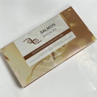 Ampoule de cellules souches ADN de saumon en gros, marque privée OEM, traitement facial 12 jours, acide hyaluronique, hydratation intense, soin de la peau