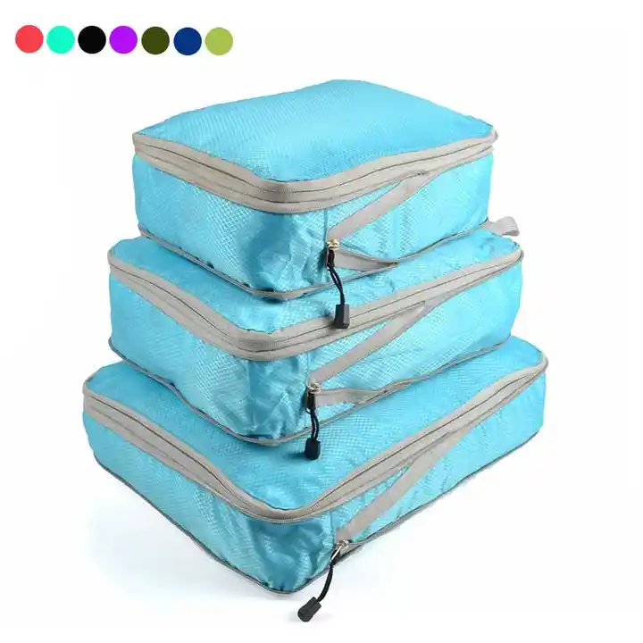 Compression Packing Cubes Set,Ultralight Travel Organizer Bags