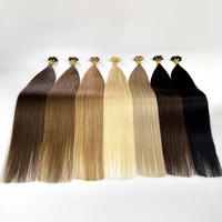 Ekstensi Rambut Rusia Mewah Virgin Hair Flat Tip Grosir Double Drawn Blonde Balayage Keratin Flat Tip Extensions Pabrik