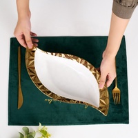 Nouvelle arrivée mode vaisselle luxe or diamant galvanoplastie jante assiette en céramique blanche et bols ensemble vaisselle irrégulière plat