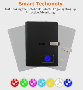 Sản Phẩm Mới Đa Chức Năng Đi Công Tác Có Thể Thắp Sáng Logo A5 Kích Thước Thư Mục Da Không Dây Sạc Máy Tính Xách Tay - Product Image 2