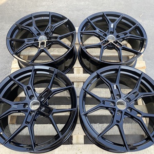 GVICHN 19 20 21 인치 맞춤형 알루미늄 합금 단조 림 5x112 5x120 광택 BMW 아우디에 대한 검은 승용차 바퀴 - Product Image 5